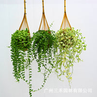 Handwoven Bamboo Hanging Basket for Home Decor and Storage