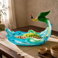 Peacock Fruit Tray Gift Idea Peacock Serving Tray Food Decorative Appetizer Plate for Seafood Display