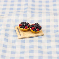 Miniature Blueberry Strawberry Cream Pie Dollhouse Accessories for OB11 BJD Dolls