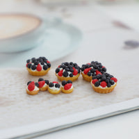 Miniature Blueberry Strawberry Cream Pie Dollhouse Accessories for OB11 BJD Dolls