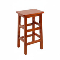 Solid Structure Backless Square-Top Seat Long-Lasting Construction Backless Counter Stool Footrest Bar Chair Versatile Design for Restaurant Owners, Homeowners, Adults, Cafe, Dining Room, Kitchen, Gameroom