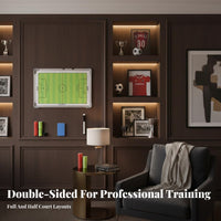 Aluminum Alloy Frame Football Board Hangable Portable Soccer Strategy Board Lightweight for Team Managers, Training, Locker Room