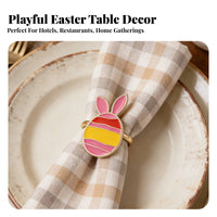 Easter Napkin Holder Ideal Gift Easter Bunny Napkin Holder Reusable Tableware Accessory for Event Planners, Homemakers, Family Gatherings, Parties
