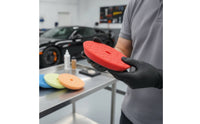 5 Pieces High Quality Polishing Sponge Pads Premium Polishing Pads with Center Hole Bendable Buffing Pad Mixed Size for Detailers, Paint Correction