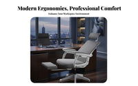 Lumbar Support Ergonomic High-Back Recliner with Footrest Adjustable Headrest Ergonomic Reclining Chair with Footrest Office Furniture for Executives, Remote Workers, Students, Napping, Study Room, Gaming Setup
