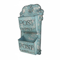 Vintage Mailbox Wall Decor Decorative Retro Iron Mailbox Rustic Wall Mail Organizer for Garden, Entryway, Porch