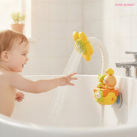 Button-Operated Electric Bath Toy with Hose Flexible Water Sprayer for Toddlers, Babies, Kids