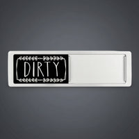 Dishwasher Clean Dirty Sign Sliding Clean Dirty Sign Dishwasher Indicator Reversible Acrylic for Busy Families, Kitchen