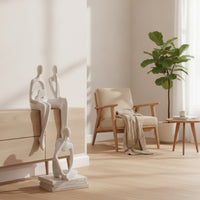 3 Pieces Abstract Human Figures Tabletop Abstract Sculpture Contemporary Thinker Statues for Art Lovers, Study