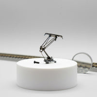 Metal Body HO Scale Pantograph Realistic Feature Model Locomotive Pantograph Sturdy Base Railway Part for Collectors, Miniature Scene