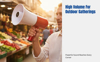 Rechargeable Handheld Megaphone Speaker, Recording, Multi-Mode, Outdoor Loudspeaker for Gatherings