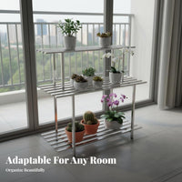 3-Tier Plant Stand Floor-Standing Tiered Plant Stand Indoor & Outdoor Use Flower Pot Holder for Gardeners, Apartment Dwellers, Balcony, Patio, Bedroom