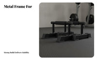 2 Pieces H-Shaped Press-up Stand Non-Slip Base Calisthenics Floor Handles Steel Parallettes Handles Comfortable Foam Grip
