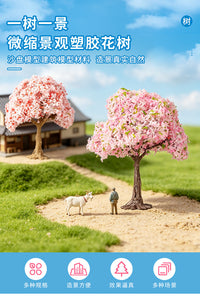 Cherry Blossom Finished Tree Model for Dioramas and Model Railways