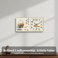 Battery Operated Wall Clock with Calendar and Temperature Modern Design Wall Clock with Calendar Easy to Read Large Display for Home, Office