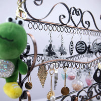 Double-Sided Iron Art Earring Display Stand for Studs and Dangles
