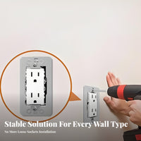 10 Pieces Easy Installation Stainless Steel Outlet Shim Provides Stable Support Outlet Spacer Shim Rust Resistant for Electricians, Handymen