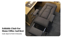 Sit and Lie Function transformable Lounger Adjustable Recline Reclining Chair Ergonomic Design Folding Armchair Padded Cushioning for Office Workers, Students, Homeowners, Home, Living Room, Bedroom, Balcony