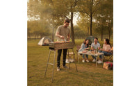 Freestanding Elevated Charcoal Grill Heavy-Duty Rectangular Barbecue Grill Compact Portable for Home Cooks, Campers, Backyard, Patio, Garden, Camping