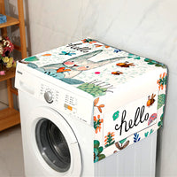 Cotton Linen Washing Machine Refrigerator Dust Cover with Nordic Pattern