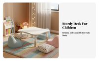 Double Seating Adjustable Table and 2 Chairs Set Multi-Functional Figure-EightShaped Table with 2 Sofa Chairs Safe Rounded Corners children's Furniture Easy to Clean for Toddlers, Preschoolers, Parents, Playroom, Nursery, Classroom, Living Room