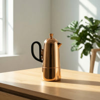 Coffee Pot with Black Handle Stainless Steel Coffee Pot Rust-Resistant for Living Room