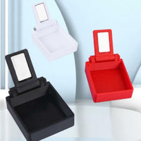 Mirror Panel Spittoon Box Storage Bag Portable Moisture-Catch-Catching Tray Rectangular Hinged Lid Box