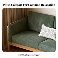 Narrow Design Minimalist Wood Frame Sofa Small Space accommodating Living Room Seating space-efficient Size Couch Removable and cleanable upholstery for Apartment Dwellers, Homeowners, Young Adults, Lounge Area, Home availableice, Bedroom