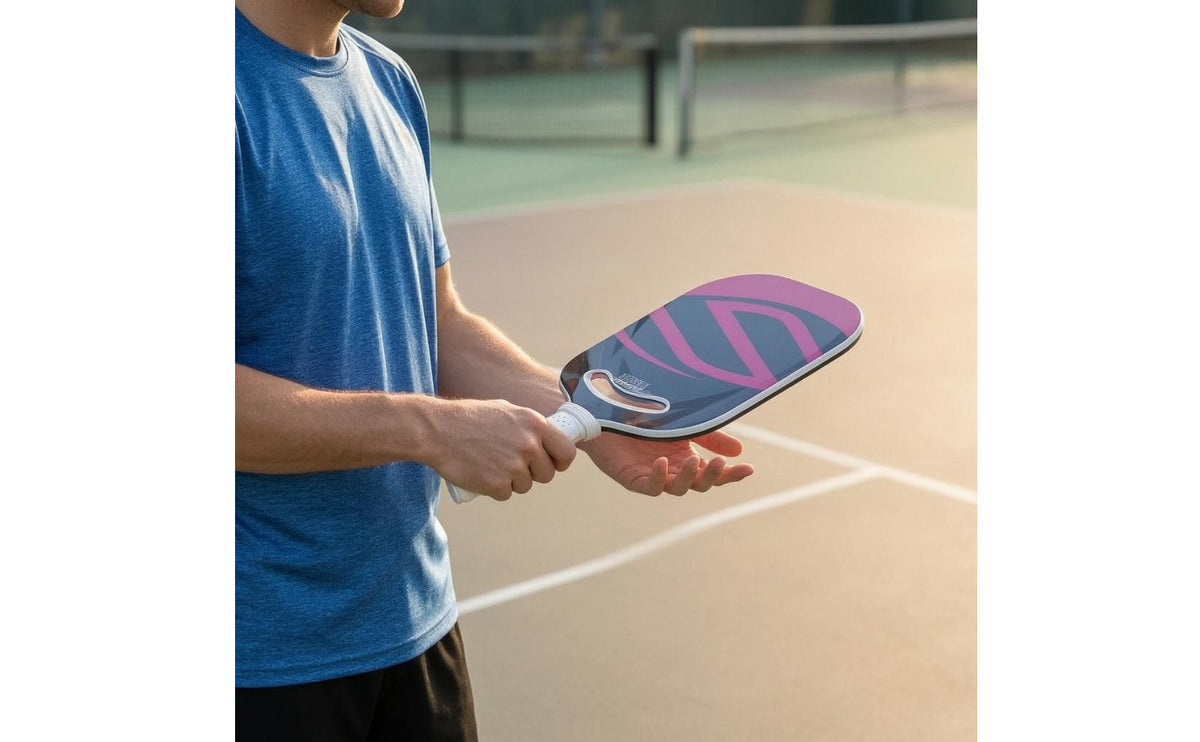 Carbon Fiber pickball Paddle Perforated Grip 16 Mm Paddle Printed Face