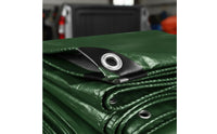 Waterproof Tarpaulin Weatherproof Heavy Duty Poly Tarp Tear-Resistant and Tear Proof Heavy Duty Tarp Rustproof Grommets for Truckers, Farmers, Campers, Outdoor, Construction Site, Roofing, Camping