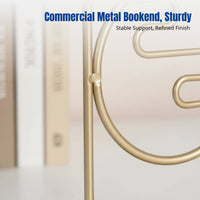 Metal Bookend, Chinese Style Creative Book Stand, Desktop Organizer, Decorative Book Holder for Office and Home