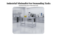 Easy to Clean Stainless Steel Workbench Rust Proof Laboratory Inspection Table Heavy Duty Work Table Long-Lasting Construction for Factory Workers, Restaurant Personnel, Repair Shop, Cafeteria, Garage, Laundry Room