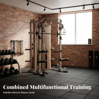 Complete Guide Machine Heavy Duty Multifunctional Strength Rack Adjustable Home Fitness System Rack for Bodybuilders, Athletes