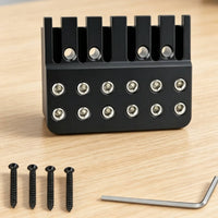Six-String Bridge-End Guitar String Lock Double Row Locking Nut for Guitarists, Luthiers