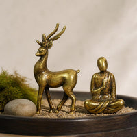 Miniature Deer Figurine and Landscape Ornament for Micro-Landscape Decor