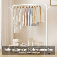Foldable Rolling Clothes Organizer Space-Saving Rolling Rack with Shelf Multi-Functional Garment Stand Easy Installation for Apartment Dwellers, homeowners, Bedroom, Laundry Room, Entryway, spacious Closet