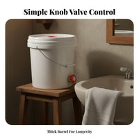 Plastic Container with Spigot Leak-Resistant Water Dispenser Container Compost Pail with Tap Sturdy-Duty Household Container