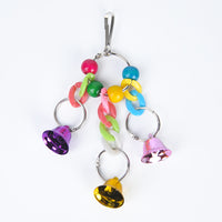 Handmade Parrot Bird Toy with Bells for Cages