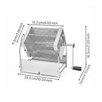 Hand Crank Coffee Roaster Easy to Use Manual Coffee Roaster Even Heating Kitchen Appliance for Indoor
