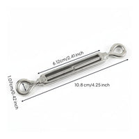 Turnbuckle Rustproof Wire Rope Tensioner Weatherproof for Shade Sail Installation, Deck Railing, Clothesline Tightening