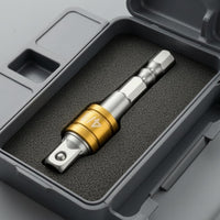 Cr-V Steel Hex Shank Adapter Bit Electroplated Hex to Square Adapter Anti-Detachment Socket Converter Forged Metal