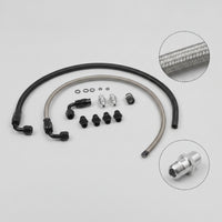 Power Steering Hose Kit Aluminum Alloy Power Steering Line Kit Braided Hose with Fittings High Pressure Leak-Proof