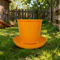 Chicken Feeder Poultry Feeder Automatic Feeder Plastic With Lid Thick Corn-shaped Yellow