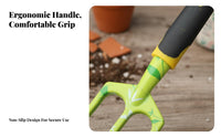 Gardening Tool Set Rust Resistant Aluminum Garden Tools Ergonomic Handle Hand Trowel and Rake Set for Gardeners, Beginners, Planting, Yard Work