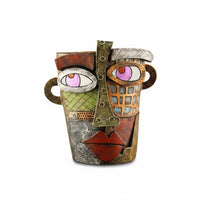 Abstract Facial Planter Open-Top Face Flower Pot Hollow Home Decor