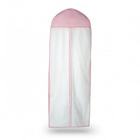 Garment Cover with Pink Trim Nonwoven Gown Garment Bag Lightweight for Brides