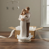 Baby Birth Gift Figurine Hand-Painted New Parents Figurine