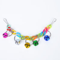 Handmade Parrot Bird Toy with Bells for Cages