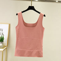 Women's Thermal Velvet U-Neck Slim Fit Vest