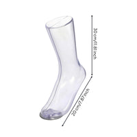 Transparent Stocking Display Form Clear Stocking Display Mold Plastic Mannequin Foot Glossy for Retailers, Photographers, Product Photography, Visual Merchandising